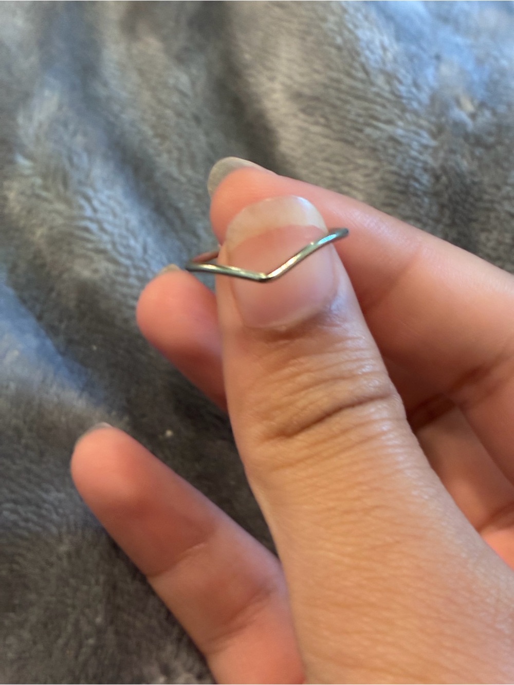 Minimalist Silver Chevron Ring